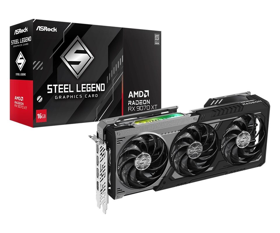 Asrock Radeon RX 9070 XT Steel Legend Dark AMD 16 GB GDDR6