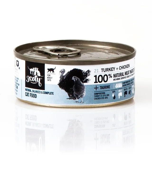 COTY Turkey With Chicken - Wet Cat Food - 80g 3
