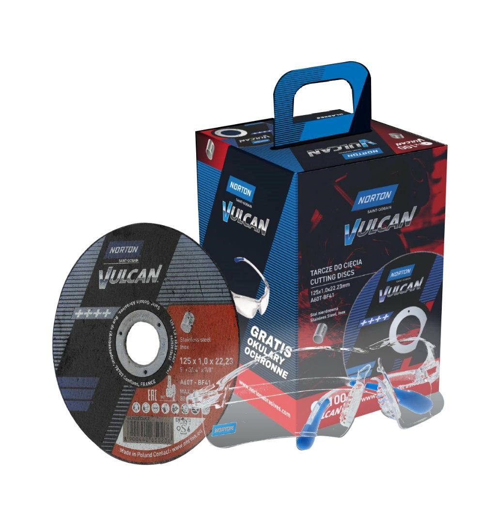 NORTON SHIELD. VULCAN 125 X 1.0 /100pcs. INOX GLASSES FREE