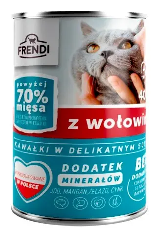 FRENDI With Beef Chunks In Delicate Sauce - Wet Cat Food - 400g