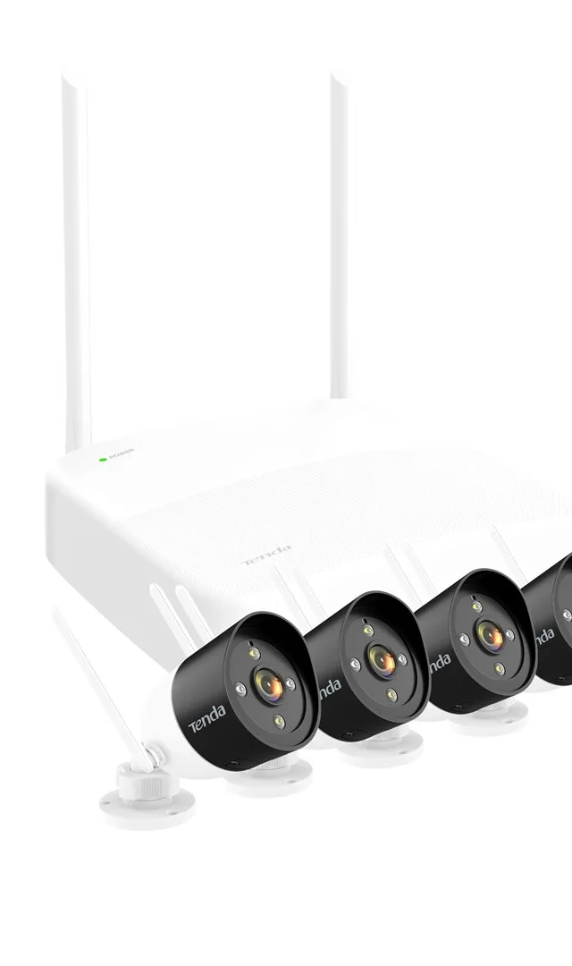 Tenda K4W-3TC video surveillance kit Wired & Wireless 4 channels