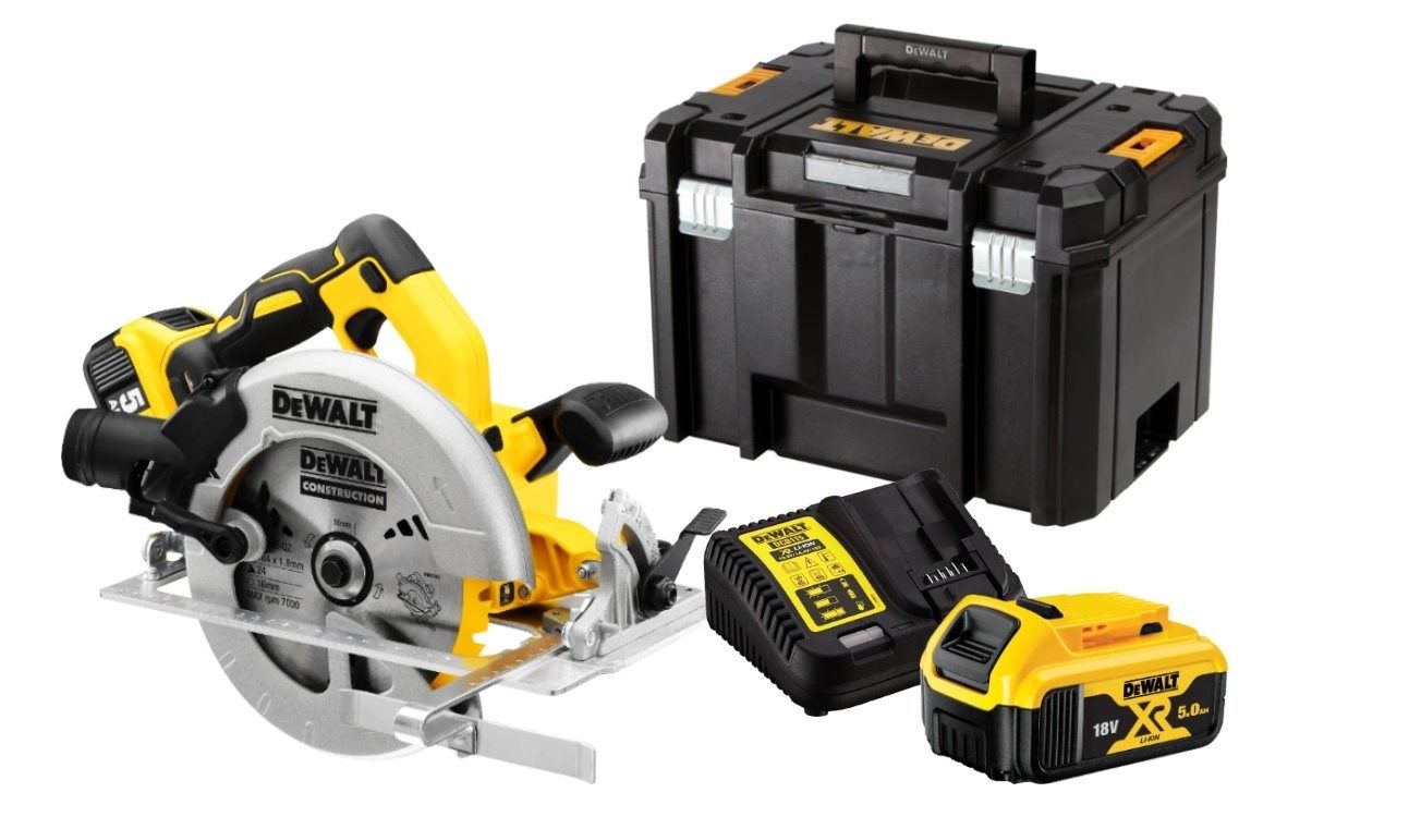DeWALT DCS570P2-QW Portable Circular Saw 18.4 Cm Yellow 5500 RPM