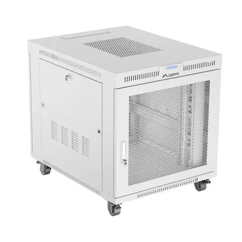 Free-standing rack cabinet 19" 15U 800x1000 grey perforated door LCD Lanberg (flat pack)
