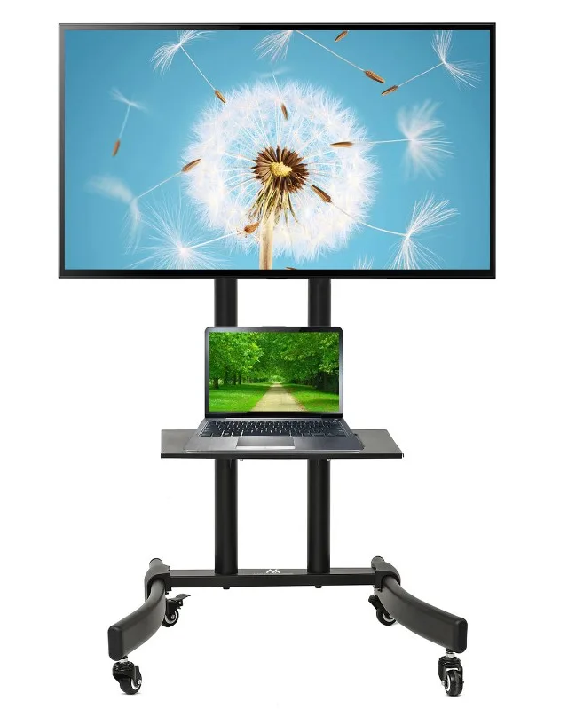 Maclean MC-739 monitor mount / stand 165.1 cm (65") Floor Black
