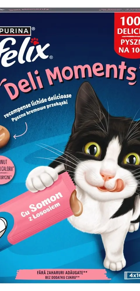 PURINA Felix Deli Moments Salmon - Cat Treats - 4x10g