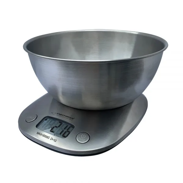Esperanza LYCHEE Metallic Countertop Oval Electronic Kitchen Scale