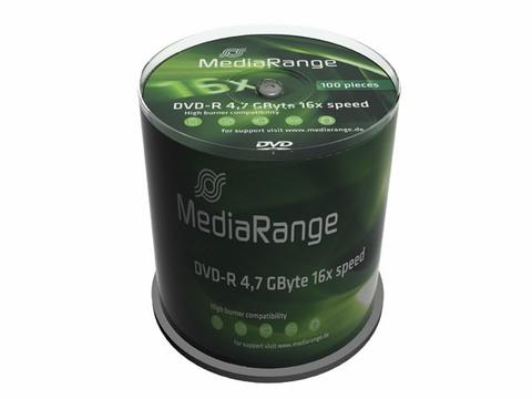 MEDIARANGE 100 X DVD-R - 4.7 GB 16x - Spindel