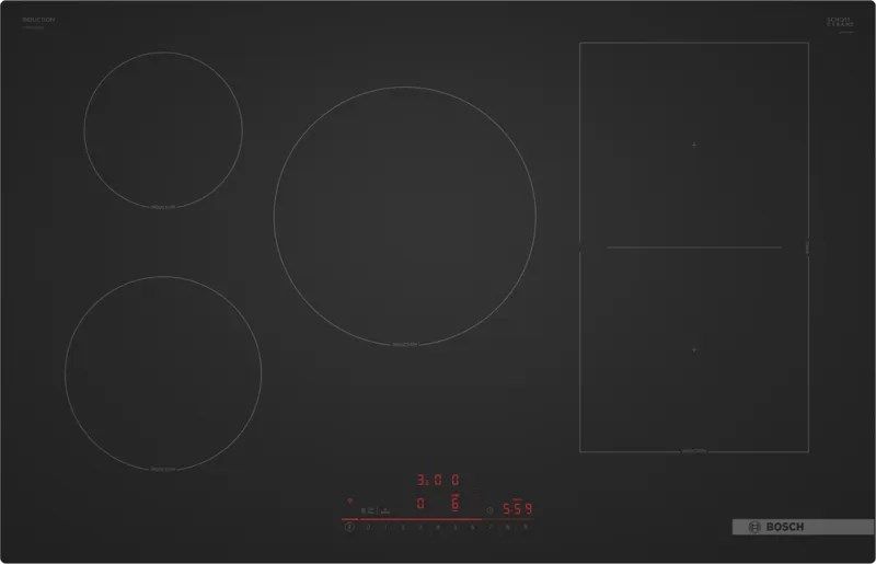 Bosch Serie 6 PVW81CHB1E Hob Black Built-In 80 Cm Zone Induction Hob 5 Zone(S)
