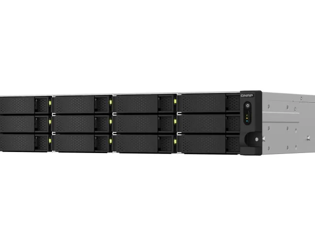 QNAP TS-1264U-RP NAS Rack (2U) Intel® Celeron® 8 GB DDR4 0 TB QNAP QTS Aluminium, Black