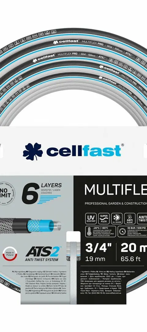 CELLFAST GARDEN HOSE MULTIFLEX PRO ATS2 1/2 50m