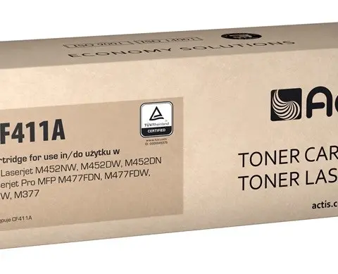 Actis TH-F411A Toner for HP/Canon printers, Replacement for HP 410A CF411A; Canon CRG 046 C 1249C002; Standard; 2,300 pages; cyan