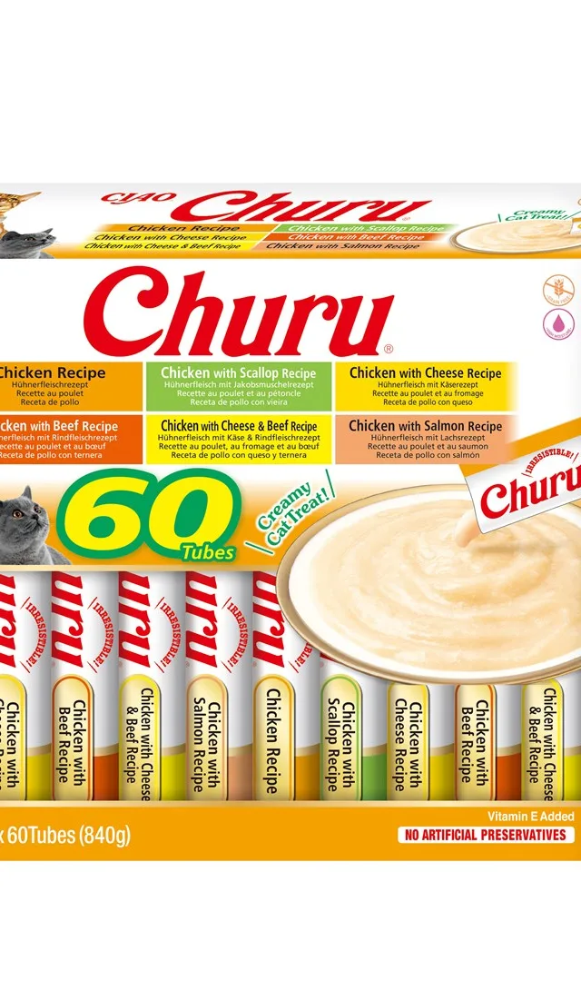INABA Churu Variety Box Chicken - Cat Treats - 60 X 14g