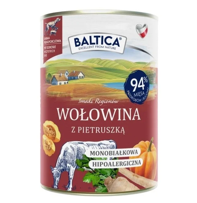 BALTICA Smaki RegionóW Beef With Parsley - Wet Dog Food - 400g