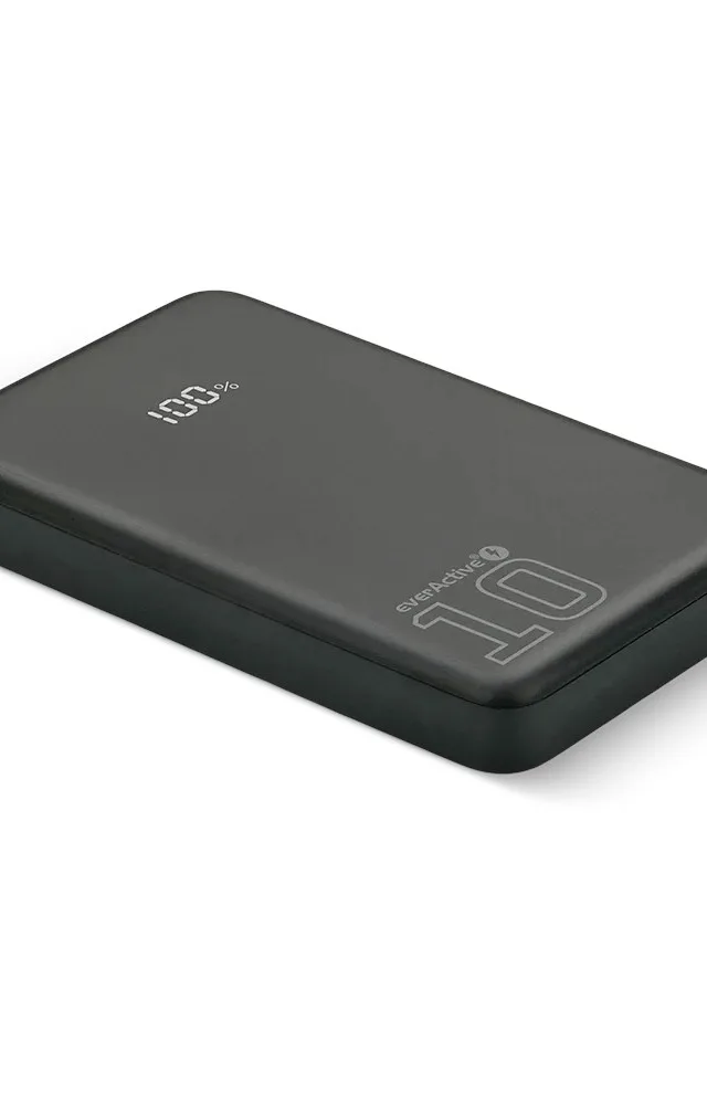 Powerbank 10 000mAh 1x USB 2x USB-C 20W QC4 LCD Screen Black