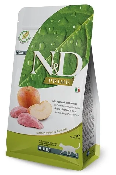FARMINA N D PRIME CAT WILD BOAR APPLE ADULT - Dry Cat Food - 5 Kg