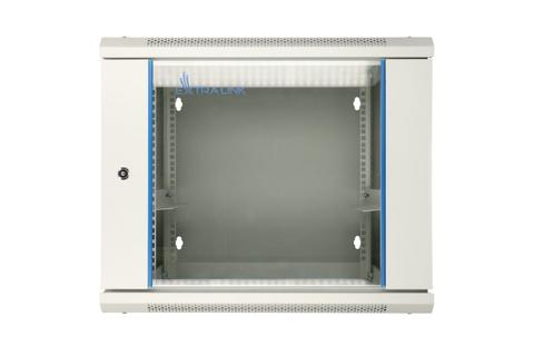 Extralink 12U Wandmontierter Rackschrank 600x600 Grau, Zweigeteilt