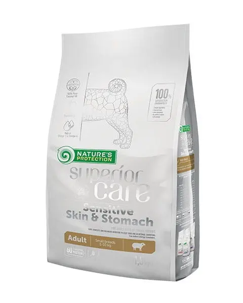 NATURE'S PROTECTION Superior Care Skin Stomach Adult Small Lamb - Dry Dog Food - 1.5 Kg