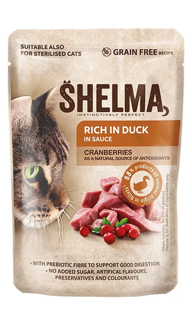 SHELMA Rich In Duck In Sauce - Wet Cat Food - 85g