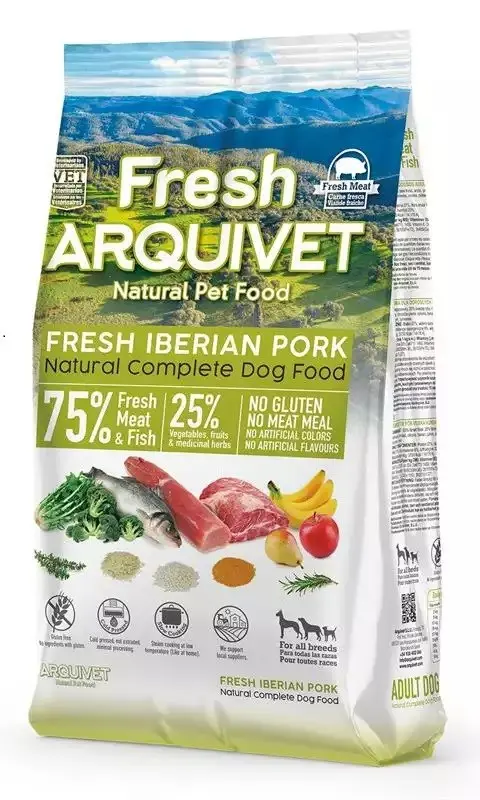ARQUIVET Fresh Iberian Pork And Fish - Semi-Moist Dog Food - 2 5kg