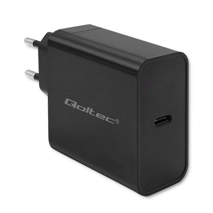 Qoltec 52379 Super Quick PD Charger 1xUSB-C 65W 5-20V 3-3.25A Black