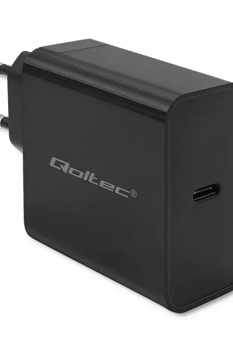 Qoltec 52379 Super Quick PD Charger 1xUSB-C 65W 5-20V 3-3.25A Black