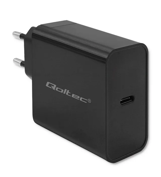 Qoltec 52379 Super Quick PD Charger 1xUSB-C 65W 5-20V 3-3.25A Black