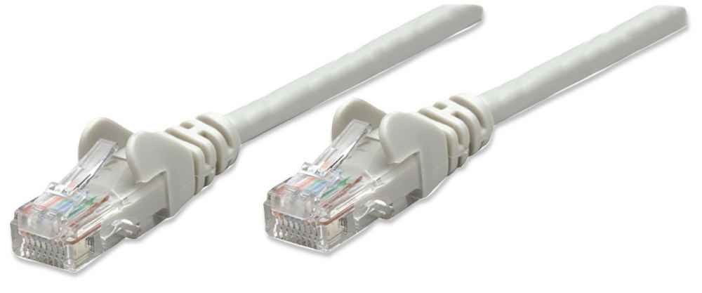 Intellinet Network Patch Cable, Cat5e, 2m, Grey, CCA, U/UTP, PVC, RJ45, Gold Plated Contacts, Snagless, Booted, Lifetime Warranty