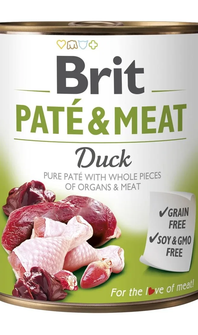 BRIT Paté Meat With Duck - Wet Dog Food - 800g
