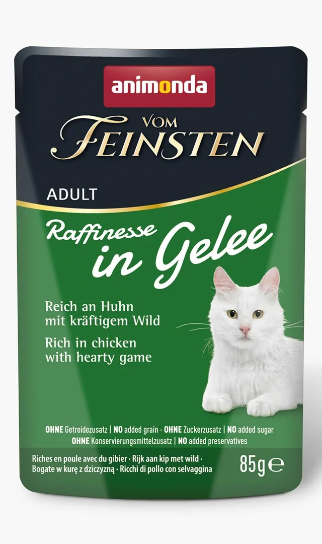 ANIMONDA Vom Feinsten Adult Raffinesse In Jelly Rich In Chicken With Game - Wet Cat Food - 85 G