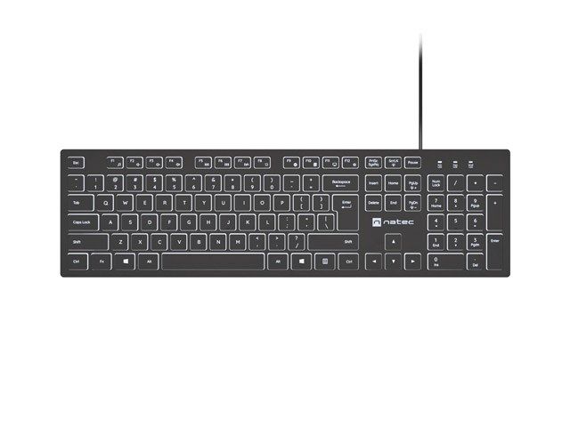 Natec Herring Glow US Keyboard With White Backlight