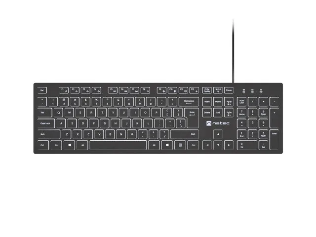Natec Herring Glow US Keyboard With White Backlight