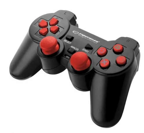 Esperanza EGG106R Gaming Controller Gamepad PC Playstation 2 Playstation 3 Analogue / Digital USB 2.0 Black Red
