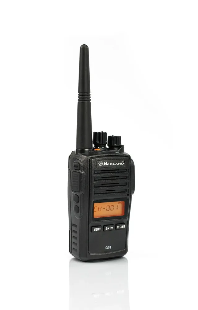 Midland G18 - PMR446 Two-Way Radio 8 Channels 446.00625 - 446.09375 MHz Black