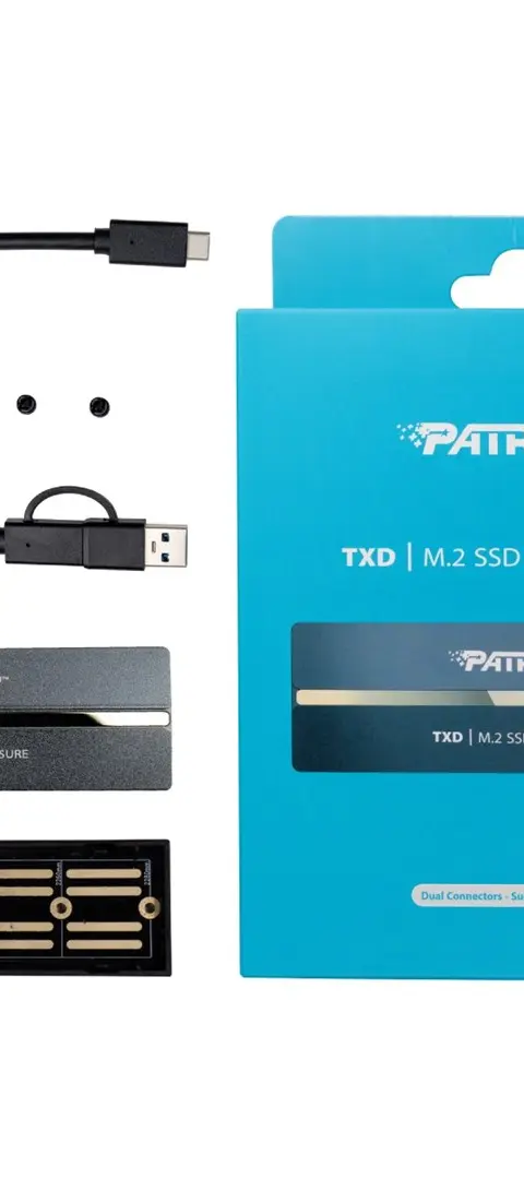 Patriot Memory TXD PCIe M.2 2280 USB 3.2 Gen2 SSD ENCLOSURE Silver