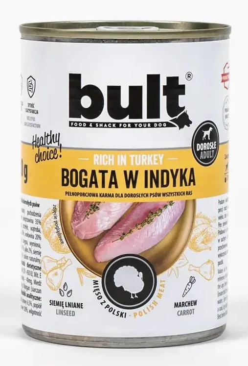 BULT Rich In Turkey - Wet Dog Food - 800 G