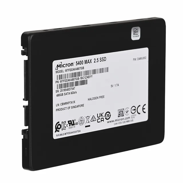 Micron 5400 MAX 480 GB 2.5 Serial ATA III 3D TLC NAND