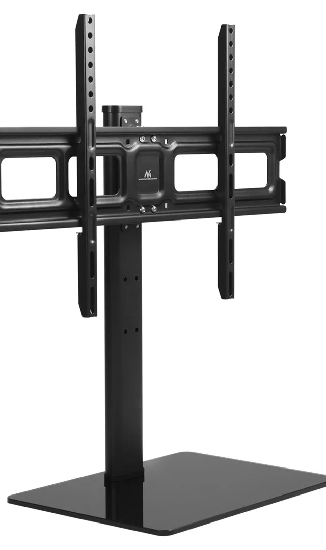 Maclean MC-386 Universal TV Stand Base For Cabinet Dresser Table Desk 32 - 75 40kg VESA 35° Rotating Temepred Glass Adjustable TV Height Powder Coating