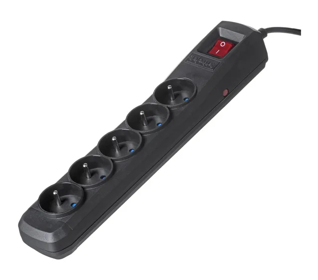 Activejet Black Power Strip With Cord ACJ COMBO 5G/3M/BEZP. AUTO/CZ