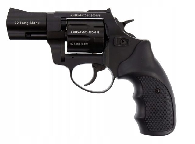 ZORAKI R1-K6L BAS Alarm Signal Blank-Firing Revolver 2.5 Barrel .22 Long Blank Caliber Black (R1256BMP-BAS)