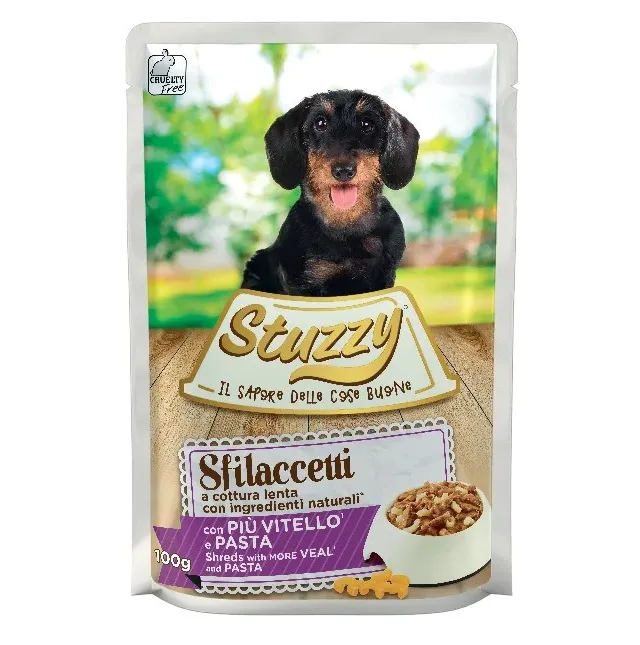 STUZZY Sfilaccetti Veal With Pasta - Wet Dog Food - 100g