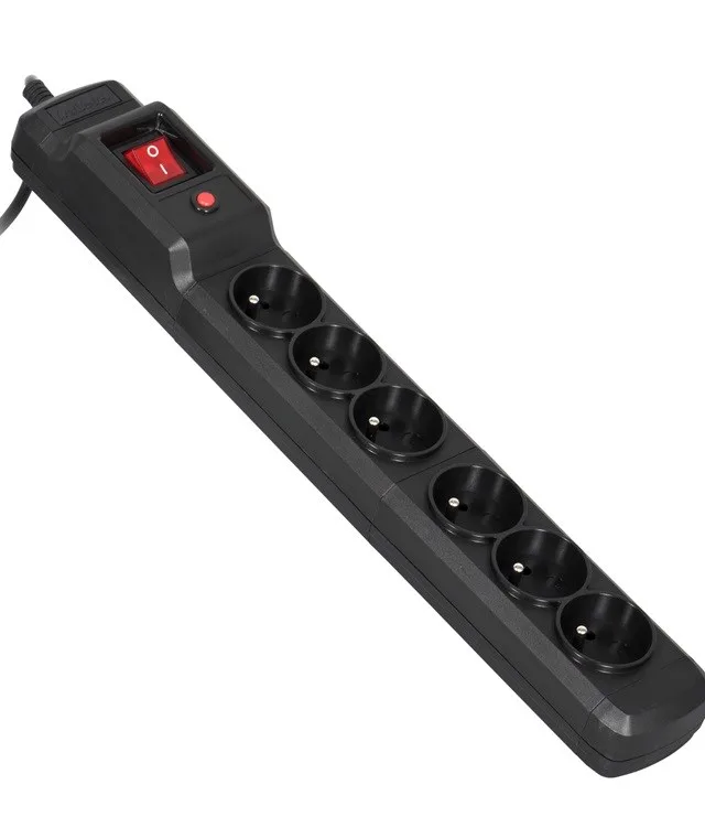 Activejet COMBO 6GN 5M Black Power Strip With Cord