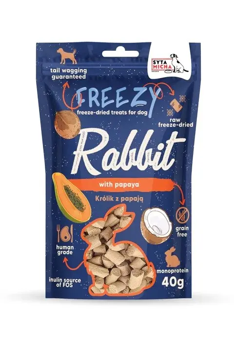 SYTA MICHA Freezy Rabbit With Papaya - Dog Treat - 40g