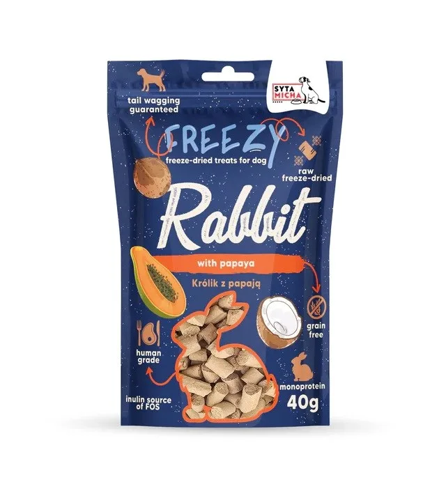 SYTA MICHA Freezy Rabbit With Papaya - Dog Treat - 40g
