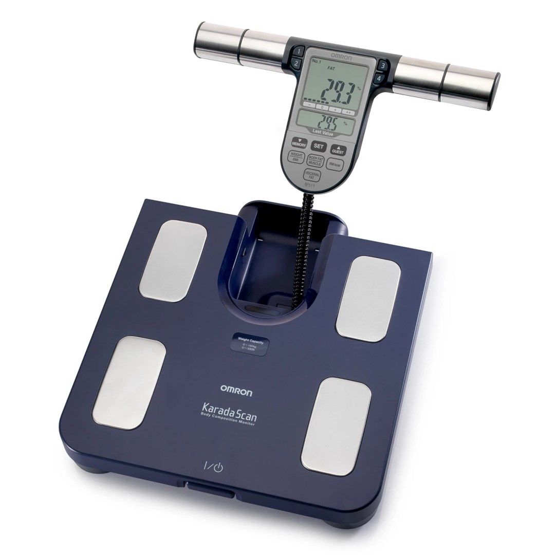 Omron BF511 Square Blue Electronic Personal Scale