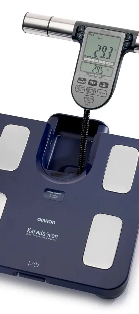 Omron BF511 Square Blue Electronic Personal Scale