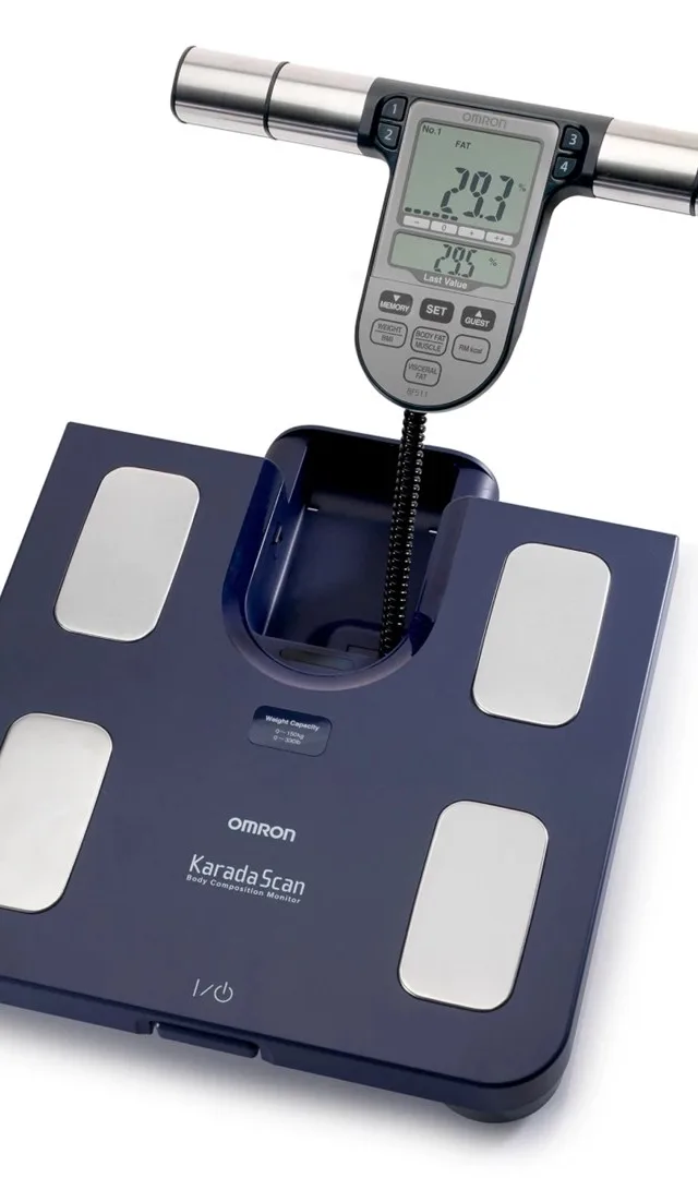 Omron BF511 Square Blue Electronic Personal Scale