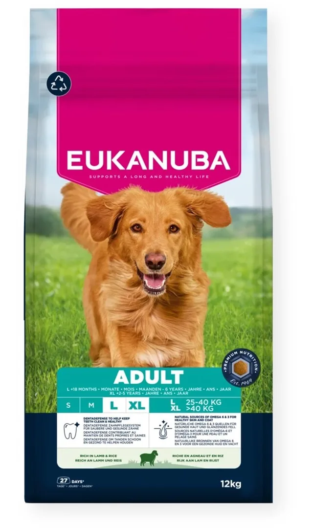 EUKANUBA Adult L XL Rich In Lamb Rice - Dry Dog Food - 12kg