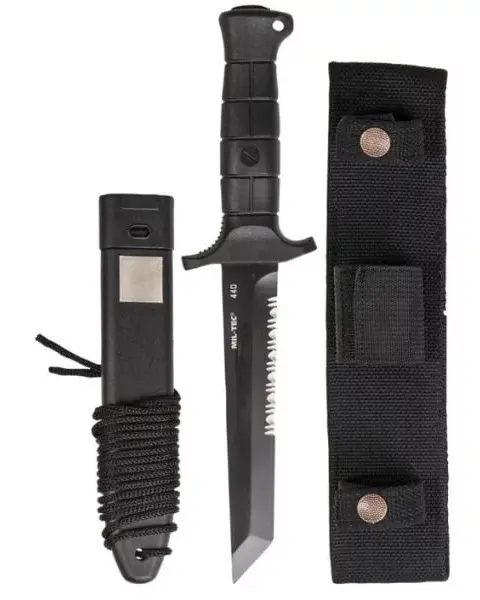Mil-Tec German Combat Knife Black 2000 Steel 440