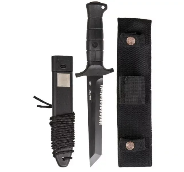 Mil-Tec German Combat Knife Black 2000 Steel 440