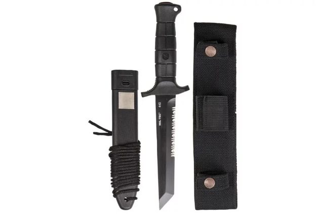Mil-Tec German Combat Knife Black 2000 Steel 440